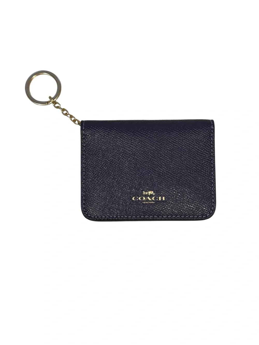 Coach Purple Card Case with Key Ring NWOT